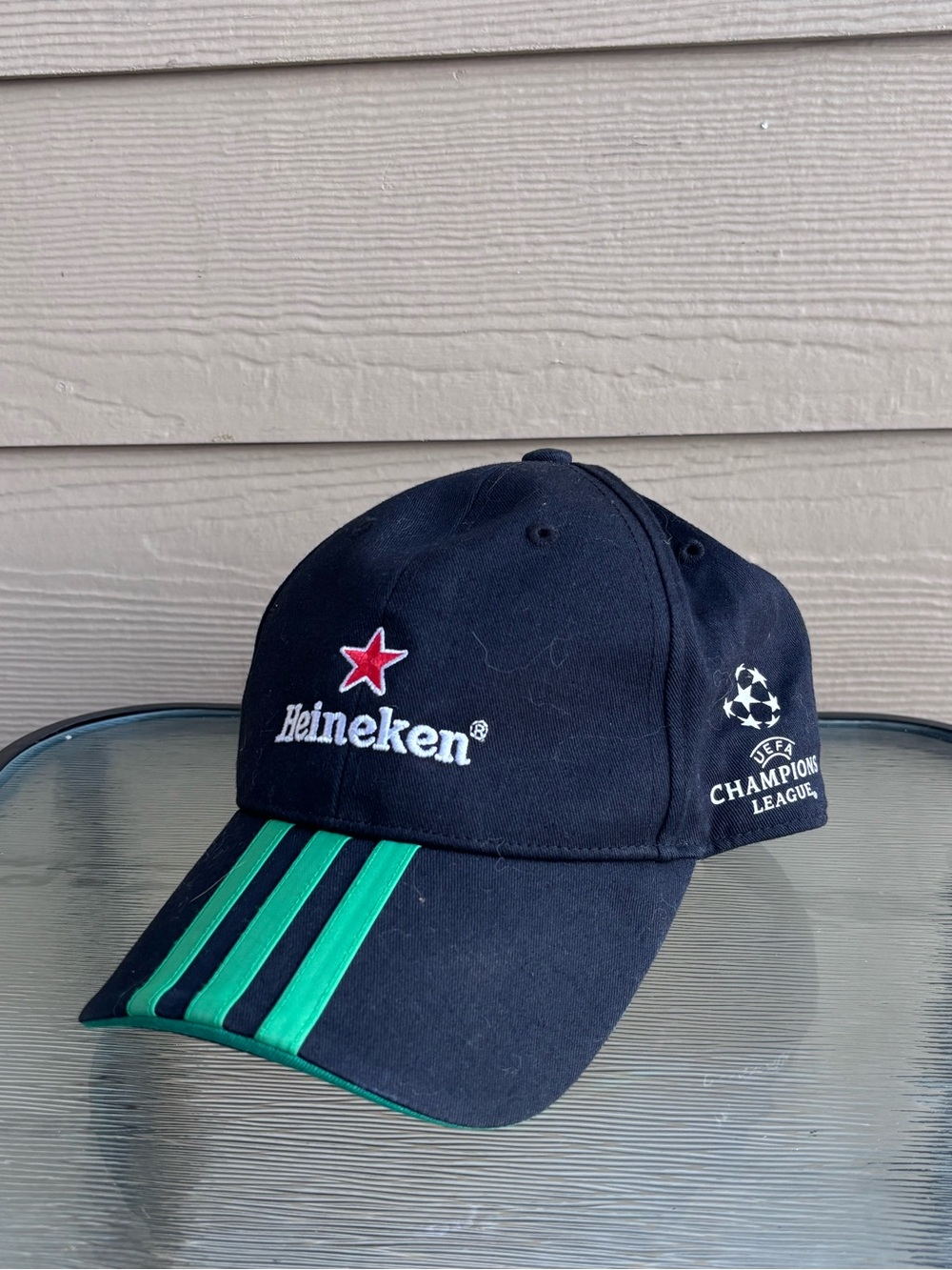 adidas Heineken / UEFA Champions League Hat with Green Stripe Accents